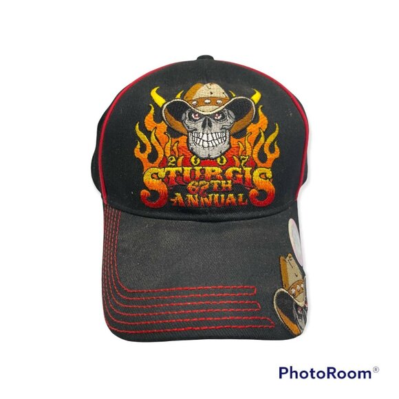 Flames Skull Cowboy Hat Sturgis2007 rally 67th annual Rally adjustable hat NWT